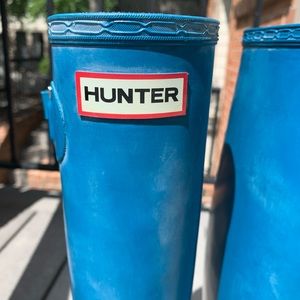 Tall Blue Hunter Rain Boots
